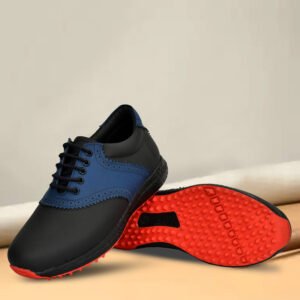 HITCARO Men's Leather Lace-up Professional Golf Shoes