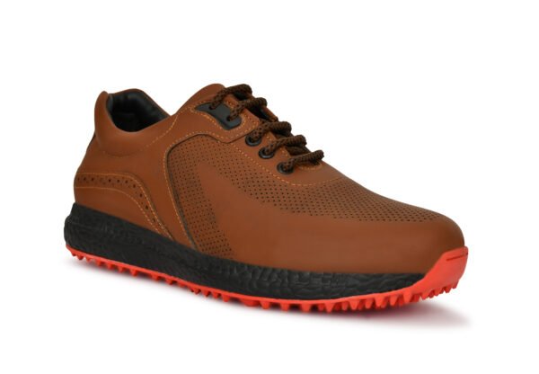 HITCARO Men's Leather Lace-up Professional Golf Shoes