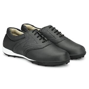 HITCARO Men's Leather Lace-up Professional Golf Shoes