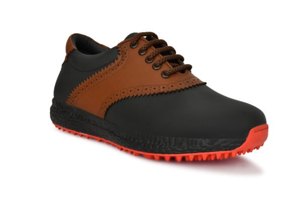 HITCARO® Golf Shoe | Light Weight | Waterproof | Black/Brown | Golf Shoe With Type LACE UP