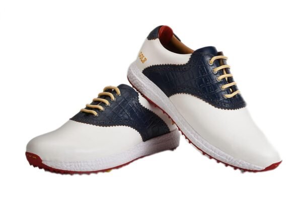 HITCARO® Golf Shoe | Light Weight | Waterproof | White/Blue | Golf Shoe With Type LACE UP