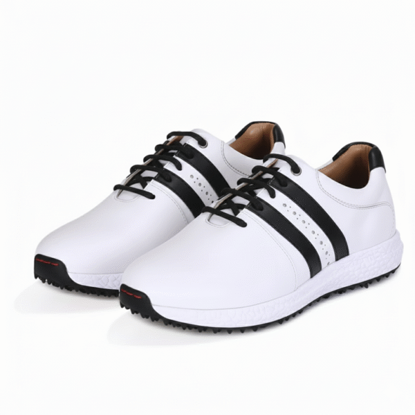 HITCARO® Golf Shoe | Light Weight | Waterproof | Wht/Black | Golf Shoe With Type LACE UP